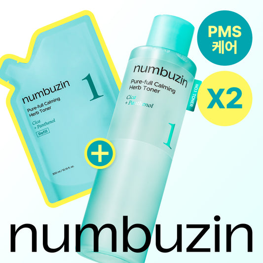 [NUMBUZIN] Numbers In No. 1 Soothing Clear Toner 300ml Refill Plan (+300ml Free)