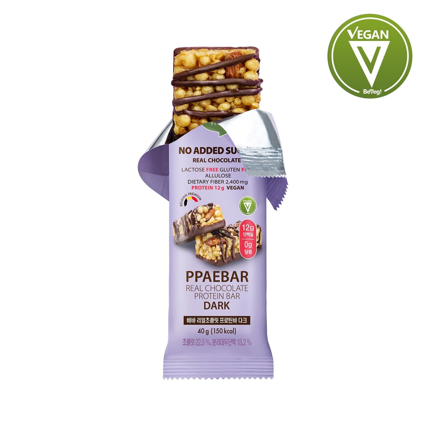 [PPAEBAR] Peba Real Chocolate Protein Bar 40g, 4 types, 1 choice (dark/white/cookies & cream/Greek yogurt)