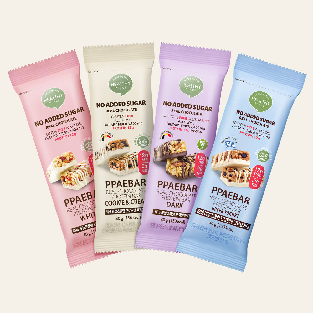 [PPAEBAR] Peba Real Chocolate Protein Bar 40g, 4 types, 1 choice (dark/white/cookies & cream/Greek yogurt)