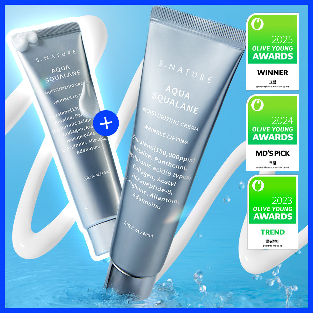 [S NATURE] S-Nature Aqua Squalane Feuchtigkeitscreme 60ml Doppelset