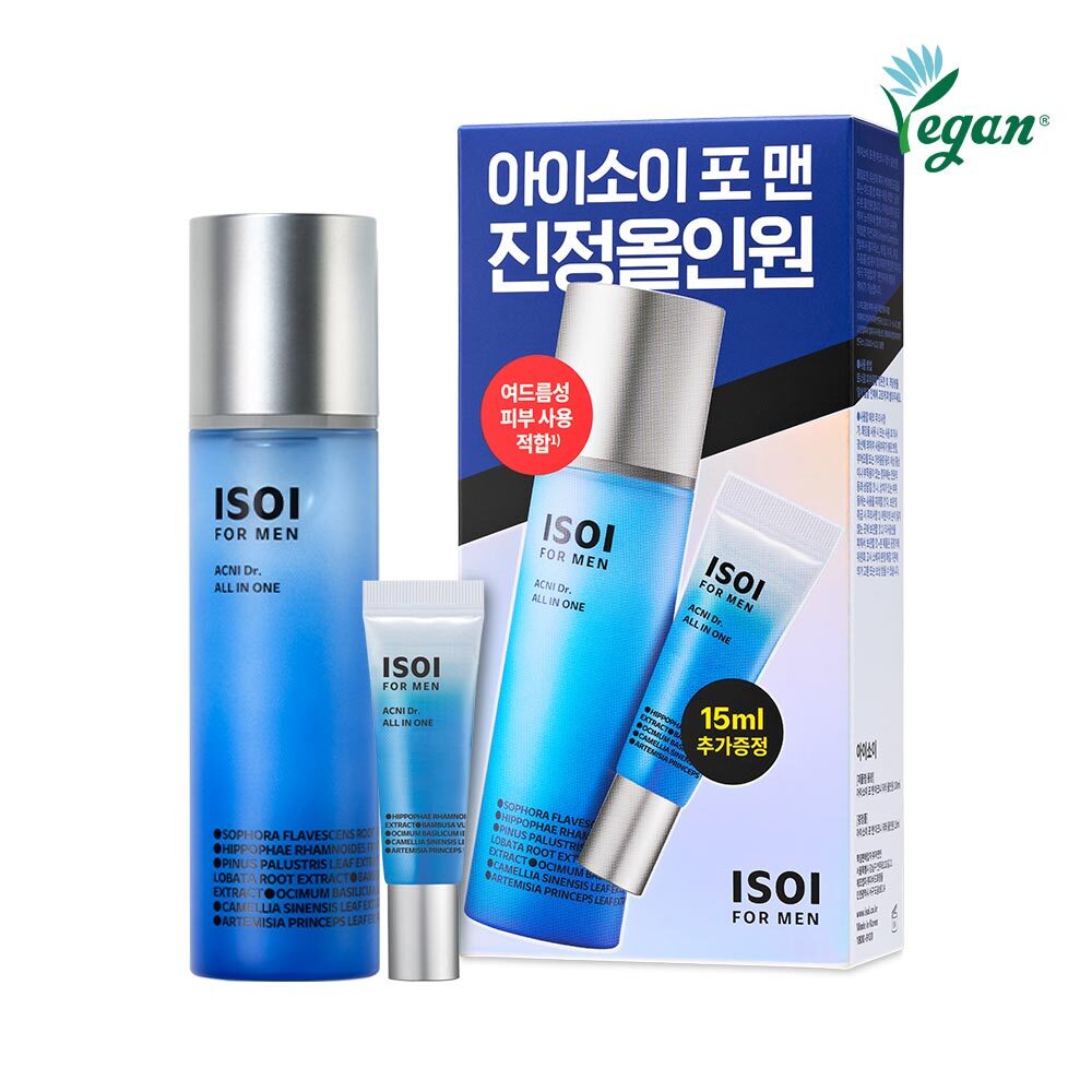 [Isoi] For Men Clarifying Doctor All-in-One 100ml Set (+Soothing All-in-one 15ml)