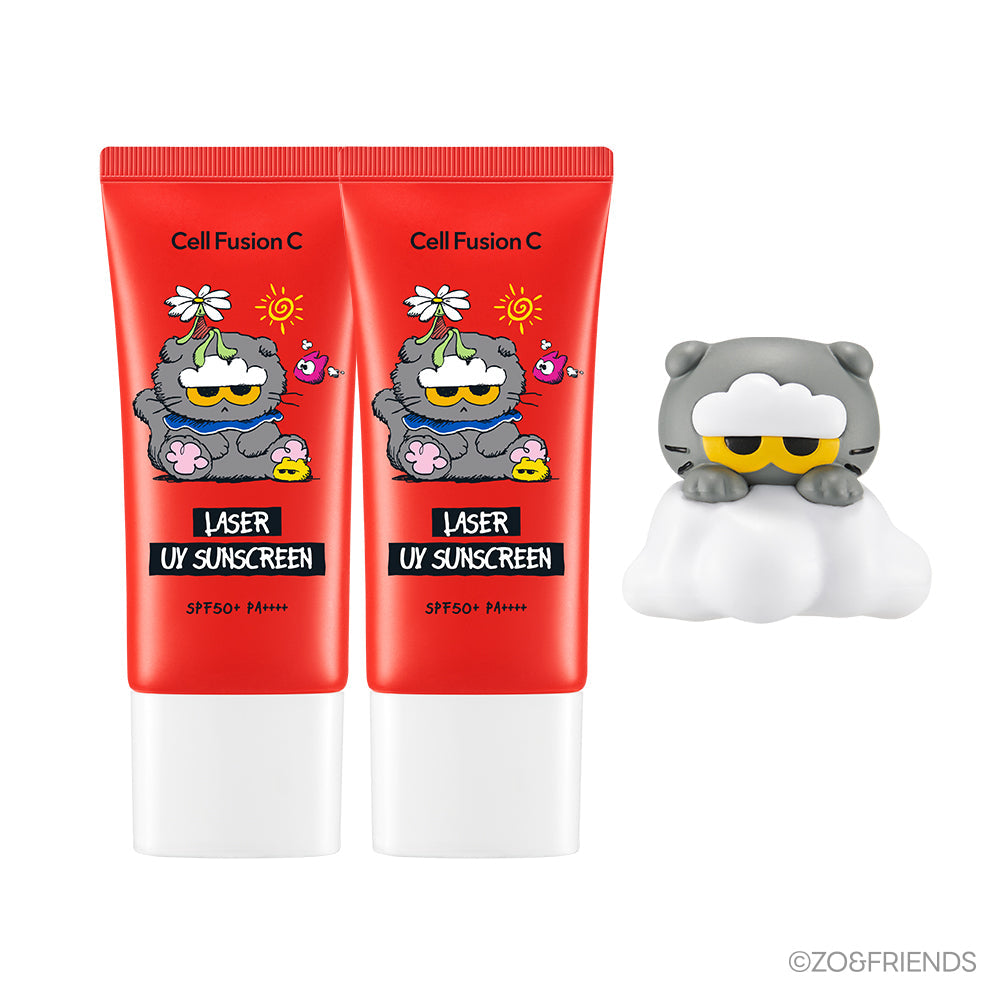 [Cell Fusion C] Écran solaire UV laser Cell Fusion C 35 ml Double spécial (+ pince de protection solaire figure Jo & Friends)