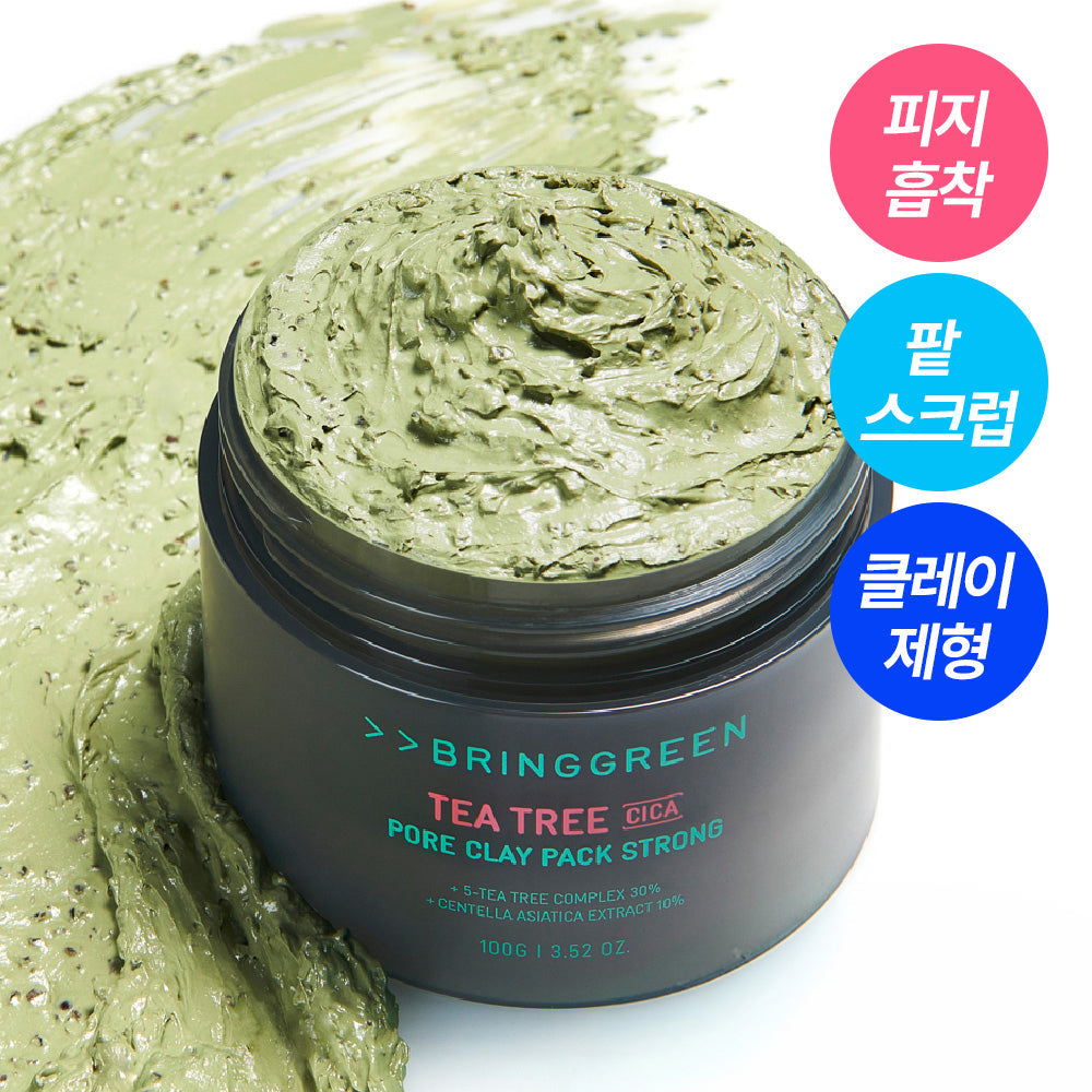 [BRING GREEN] Bringgreen Tea Tree Cica Pore Clay Pack Strong 100g (2 packs/single item)