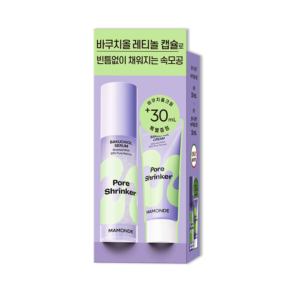 [Mamonde] Mamonde Pore Shrinker Bakuchiol Serum 50ml Special (+Cream 30ml)