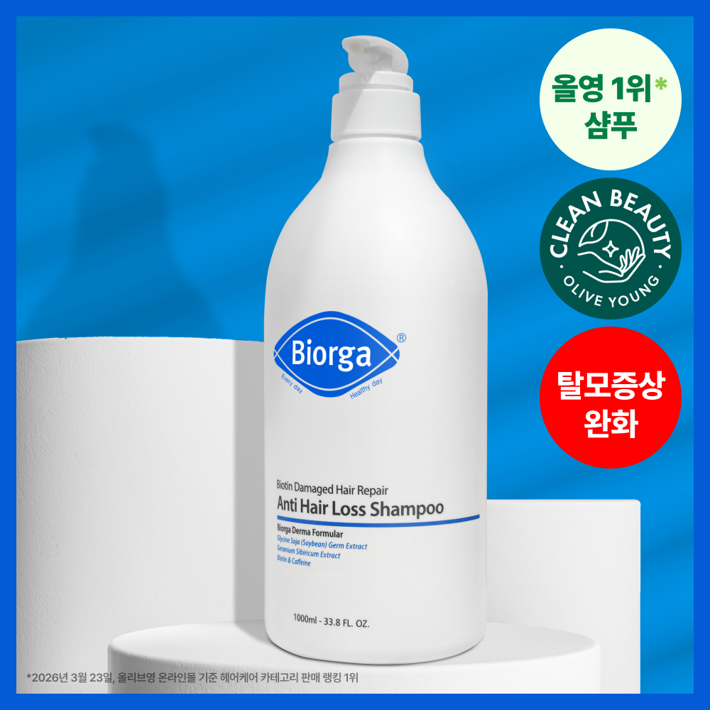 [Biorga] Bioga Biotin Damaged Hair Improvement Hair Loss Relief Shampoo Dried Bean Embryo 1000ml