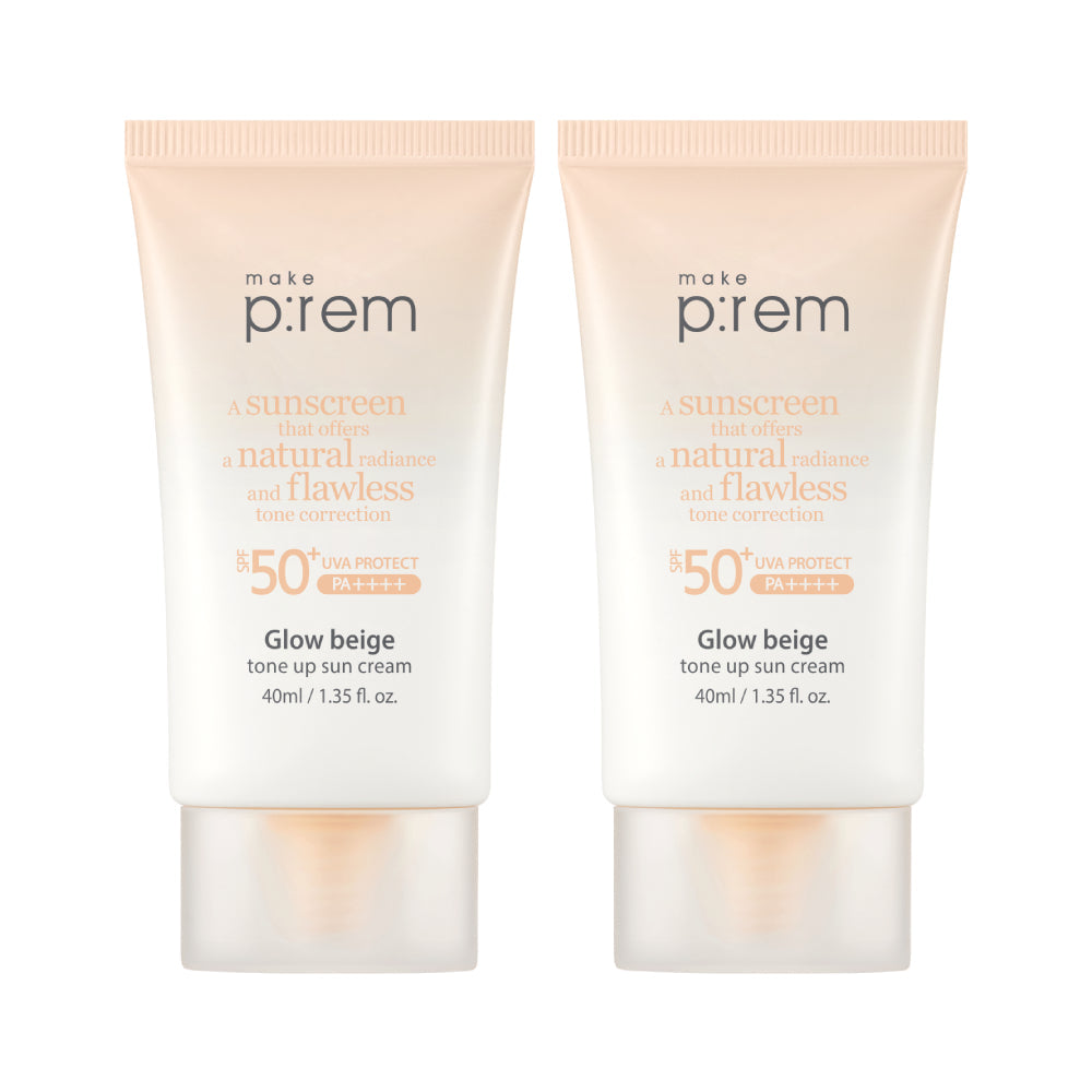 [Make P:rem] メイクプレム グローベージュトーンアップサンクリーム 40ml+40ml