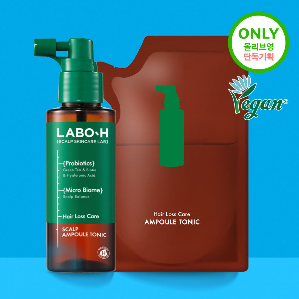 [LABO.H] LaboH Scalp Strengthening Clinic Ampoule Tonic 100ML+100ML Refill Project