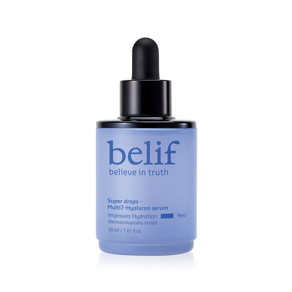 Belif Super Drops Multi 7 Hyaluronic Double Moisturizing Serum 30ml Special Set (+30ml Nachfüllpackung enthalten)