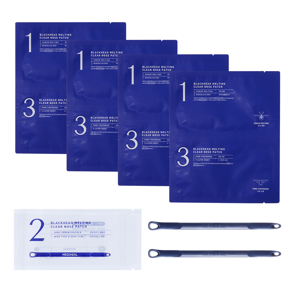 [Mediheal] Mediheal Mitesser-Schmelz-Klar-Nasenpackung 4 Blätter Talgweichmachend