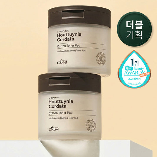 [all natural] Dajayeon Houttuynia cordata cotton cotton toner pad double plan (80 sheets + 80 sheets)