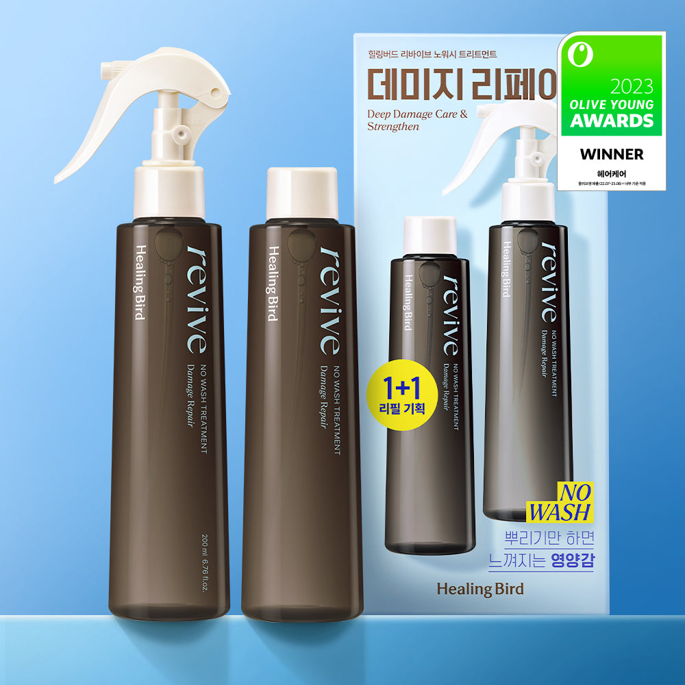 [healingbird] Healing Bird Revive No-Wash Treatment Damage Repair 200ml+200ml Refill Plan