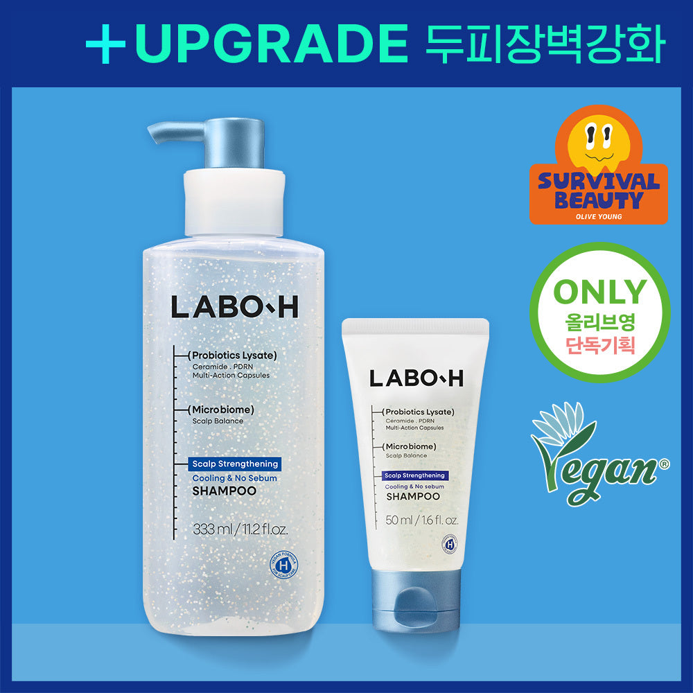 [LABO.H] LaboH Cooling & No-Sebum Shampoo 333ML Special (+50ML given away) Relieves hair loss symptoms