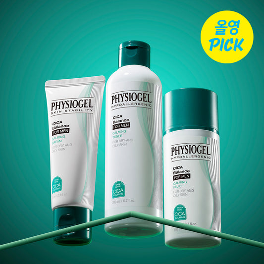 [physiogel] Physiogel Cica Balance For Men 2 types (+Fluid 100ml or Cream 70ml)