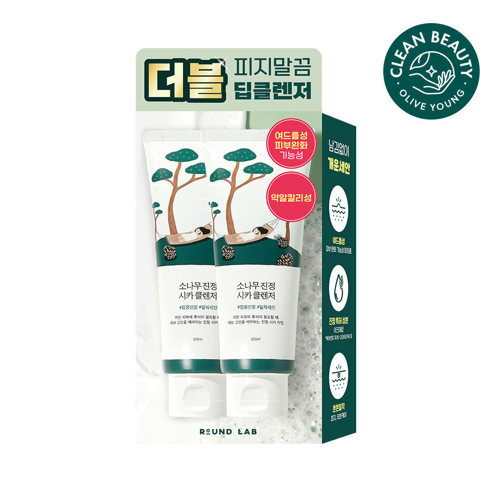 [Round Lab] Round Lab Pine Soothing Cica Cleanser 100ml+100ml