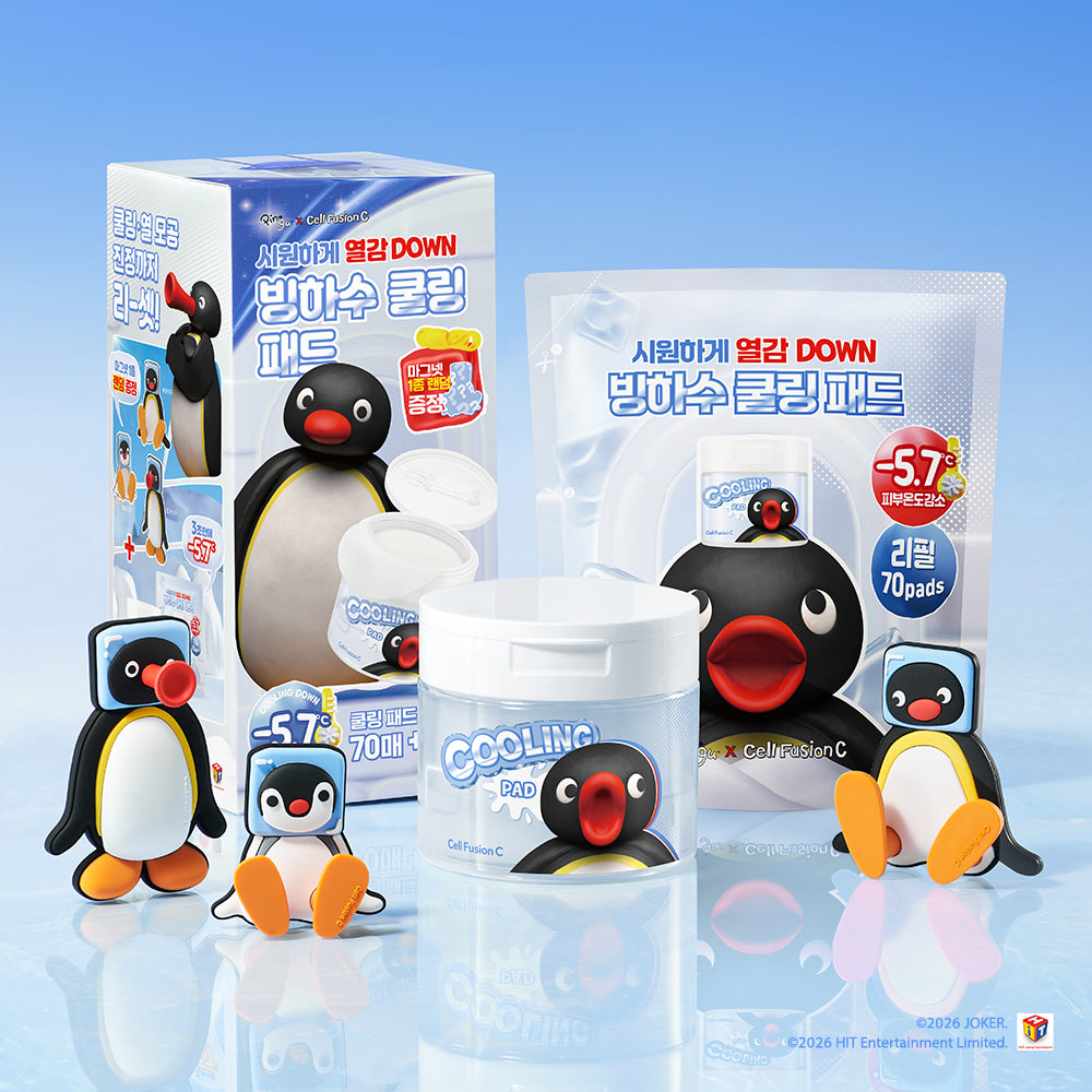 [Cell Fusion C] Cell Fusion C Post Alpha Cooling Pad 70 Sheets 1+1 Special (Refill + Pingu Magnet/Double)