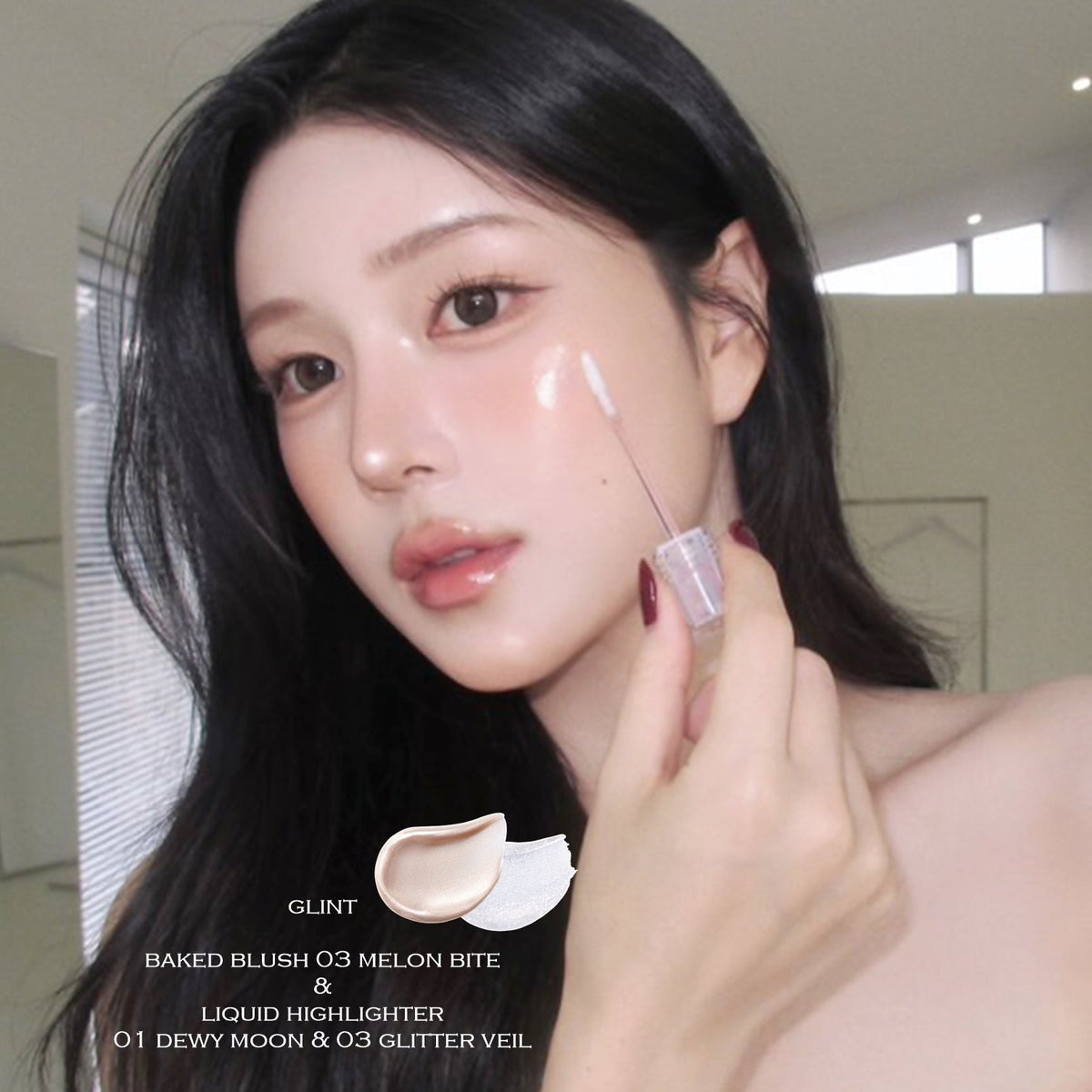 [GlintbyVDIVOV] Glint Liquid Highlighter (Blusher Layering)