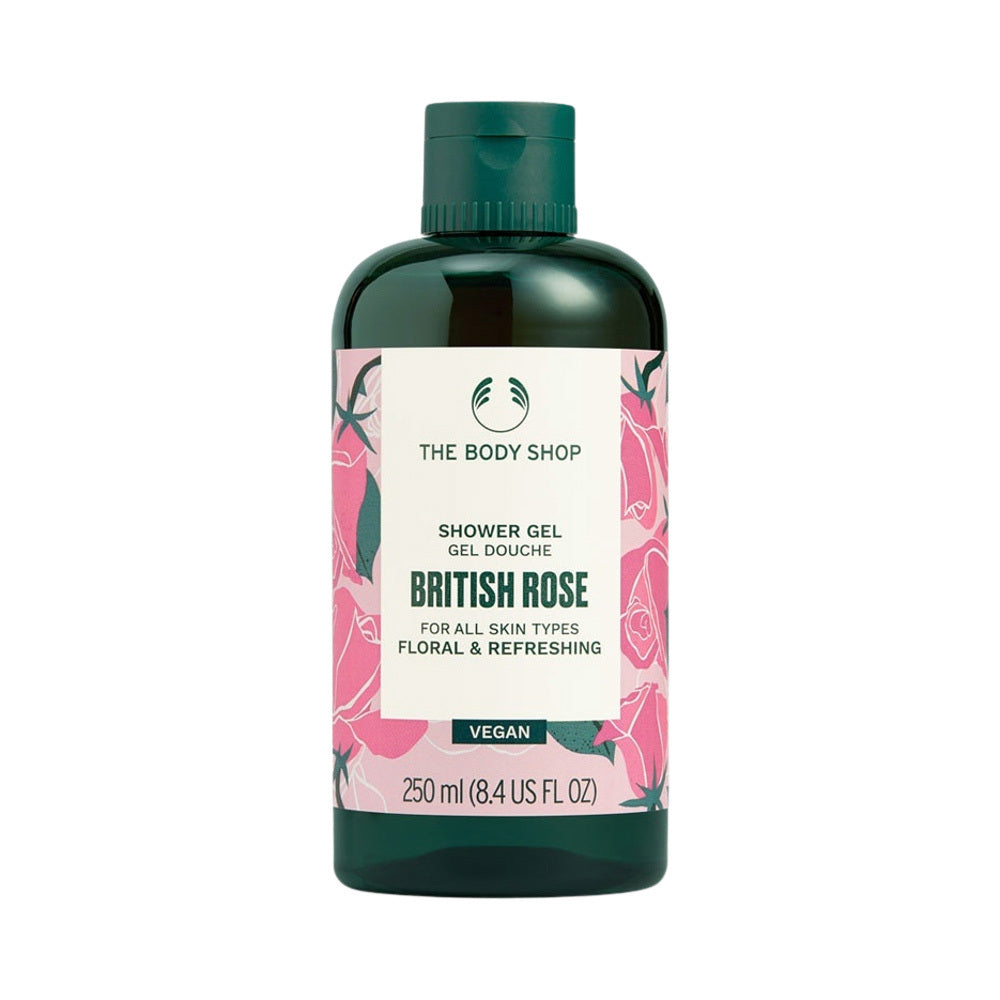 [THE BODY SHOP] The Body Shop British Rose Body Care 2-piece Set (Shower Gel 250ml + Body Lotion 200ml)