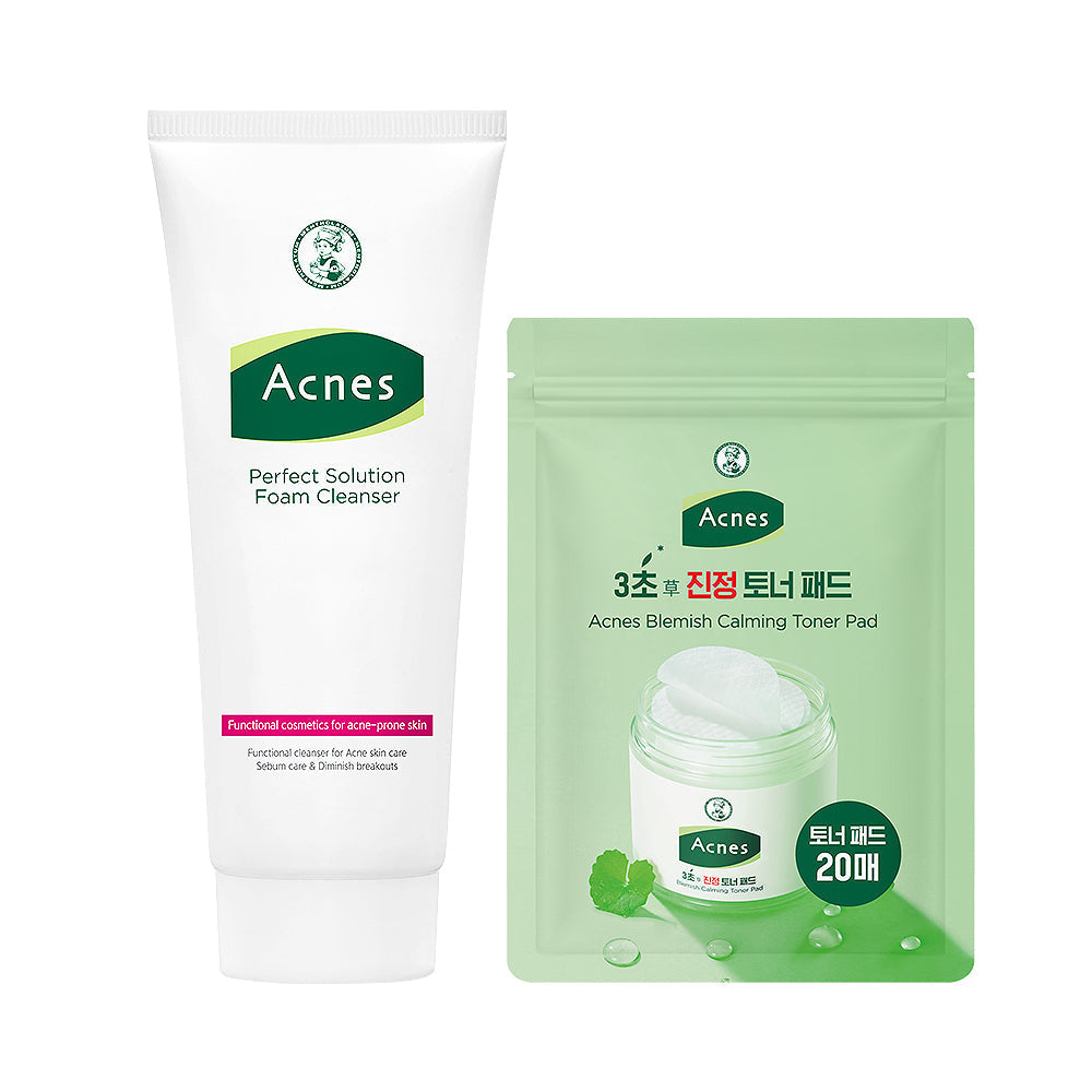 [acne] Acnes Perfect Solution Foam Cleanser 200ml (+20 3-second toner pads)