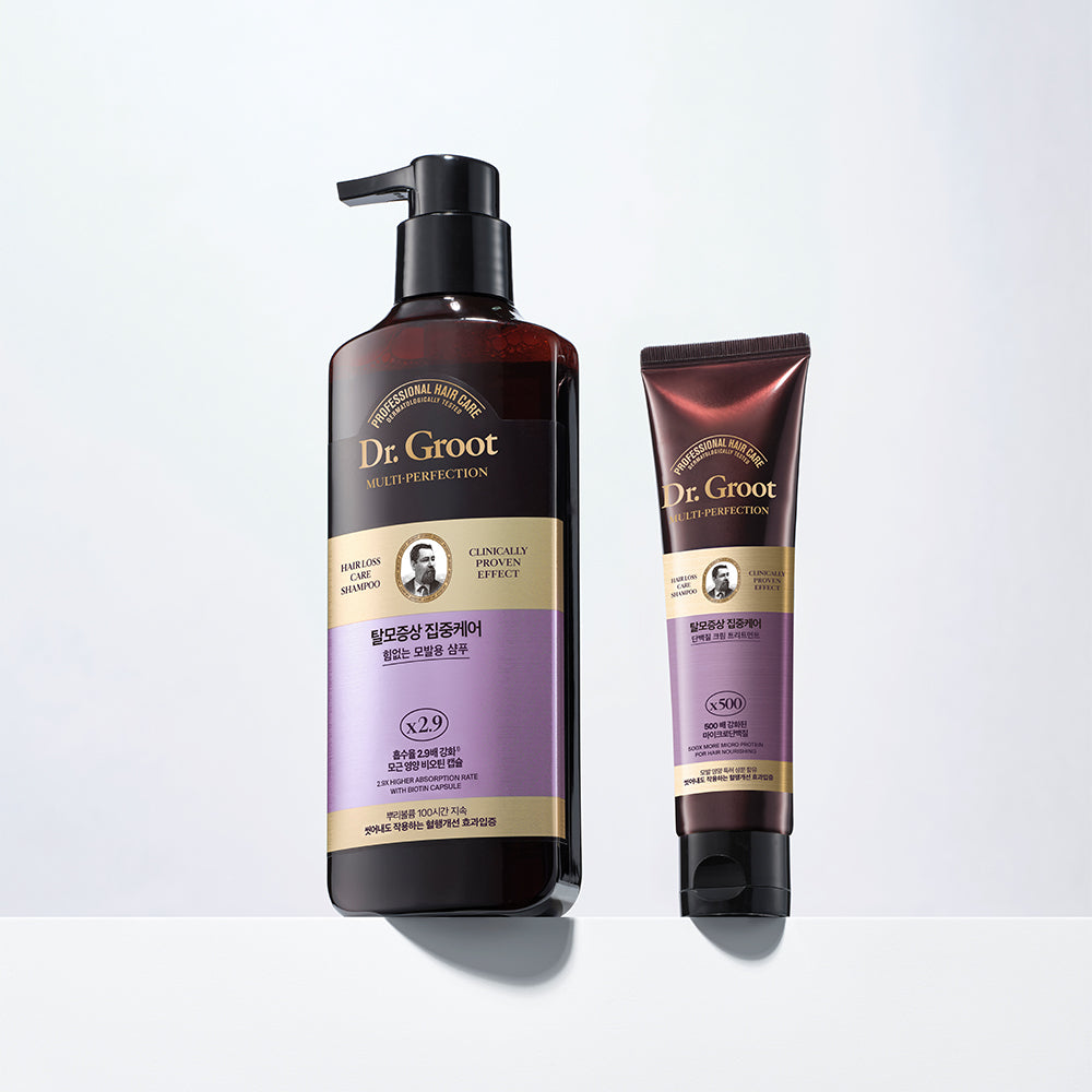 [DRGROOT] Dr. Groot Intensive Care Multi-Perfection Shampoo for Weak Hair 400ml (+ 100ml treatment included)