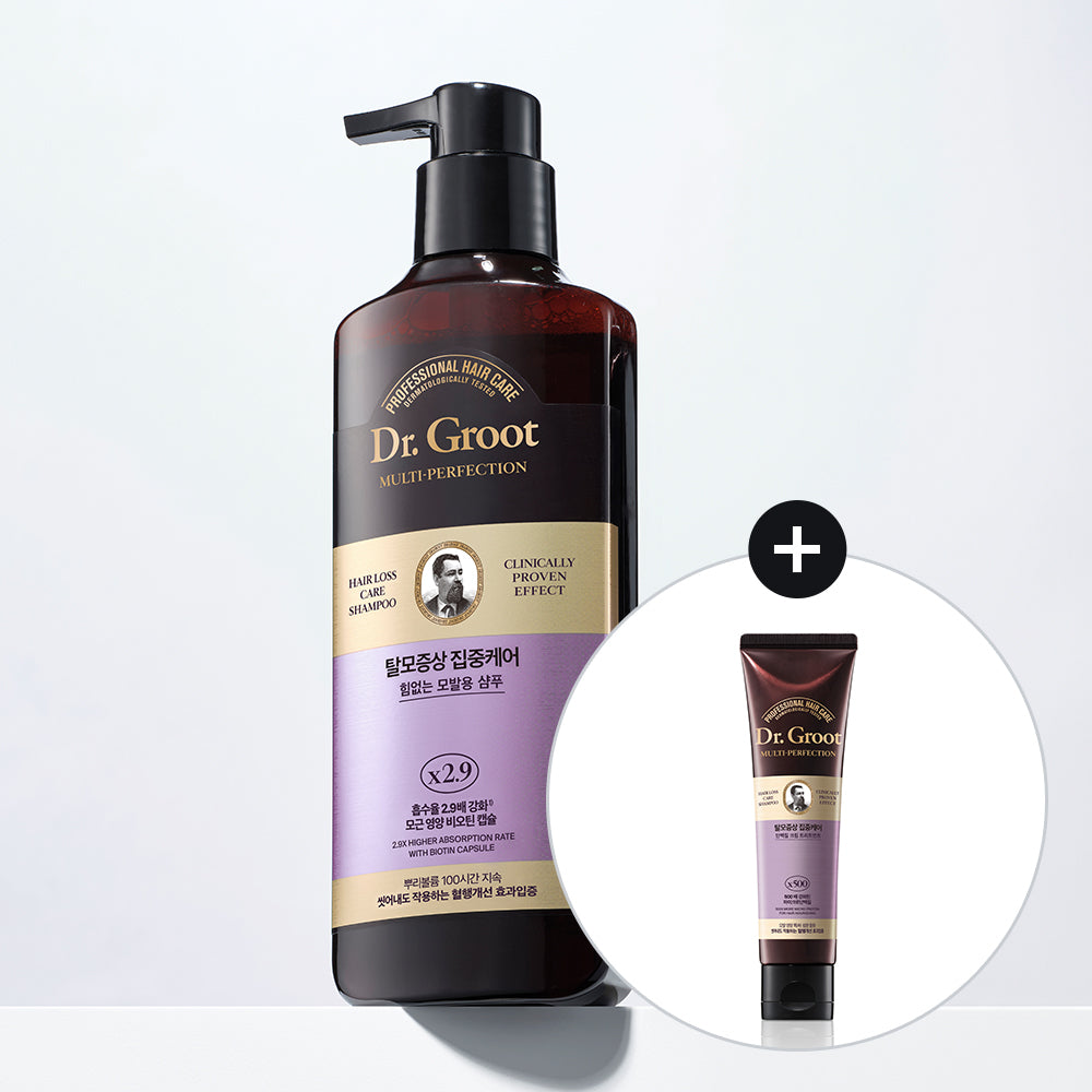[DRGROOT] Dr. Groot Intensive Care Multi-Perfection Shampoo for Weak Hair 400ml (+ 100ml treatment included)
