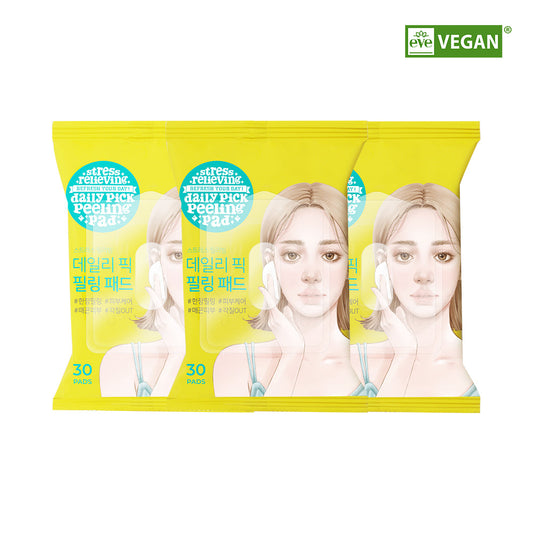 [Ariul] Arial Stress Relieving Daily Pick Peeling Pad Plan (30 sheets x 3 pieces)