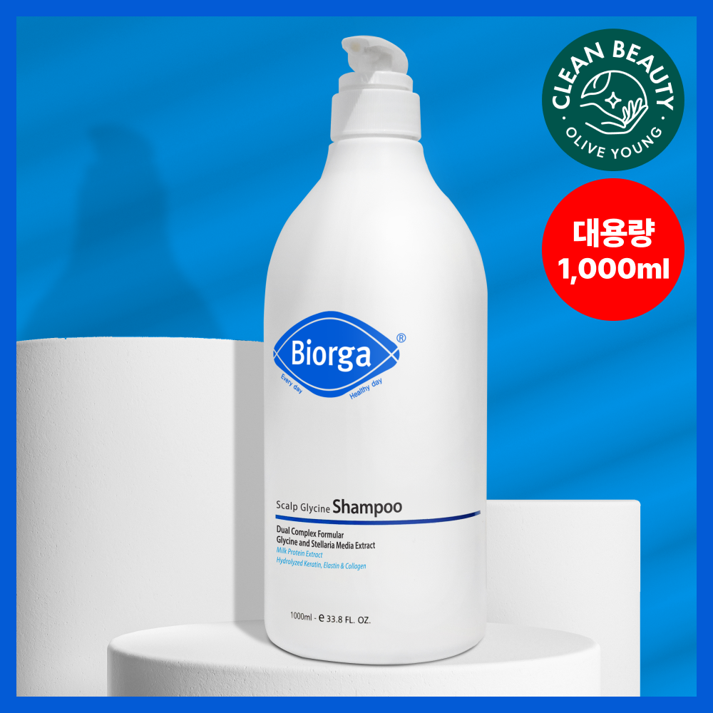 [Biorga] Glycine Milk Protein Shampoo 1000ml Large Capacity