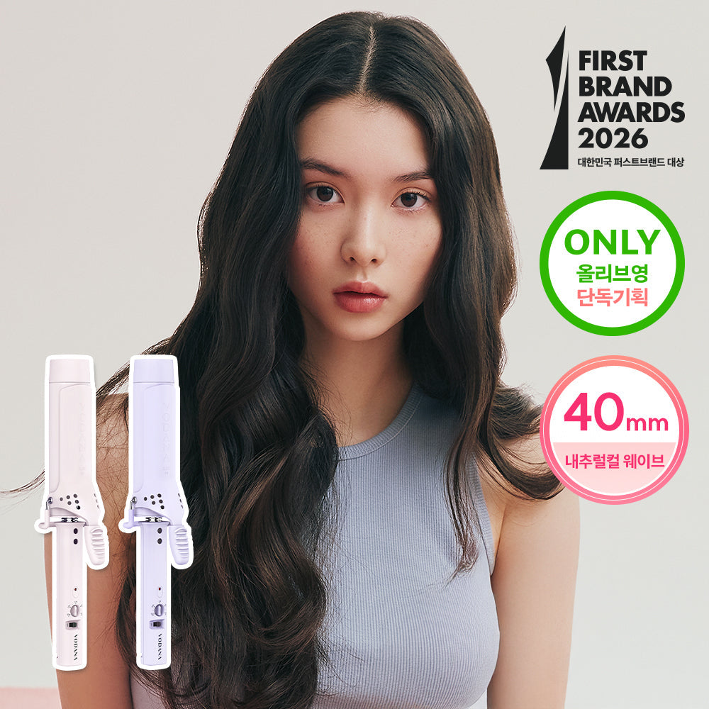 [VODANA] Bodana Glam Wave Curling Iron 40mm Powder Purple/Powder Pink 2 types, choose 1