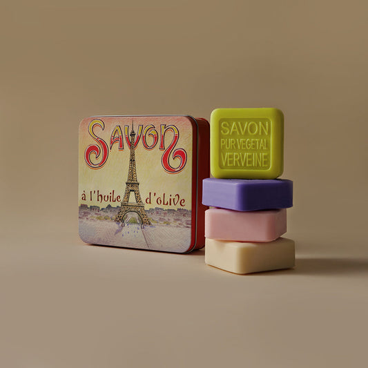 [lasavonneriedenyons] LaSavonne Lid Nion Perfume Soap Large Tin Case 4pcs