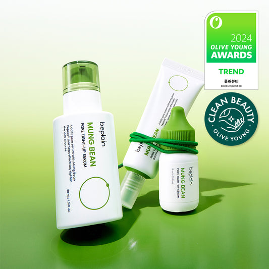 [beplain] BePlain Mung Bean Pore Tightening Serum 30ml (+15ml+Cream 20ml)