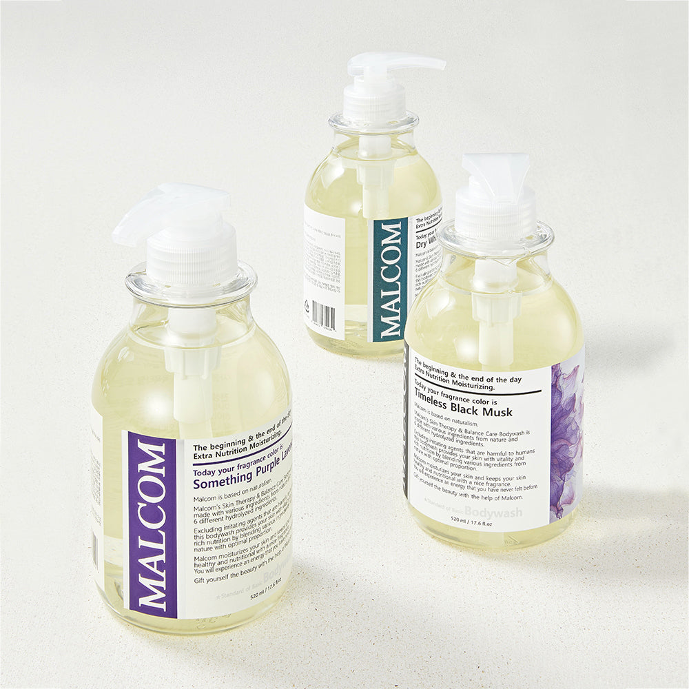 [MALCOM] Malcolm Mildly Acidic Allergy-Free Body Wash 520ml (5 flavors)