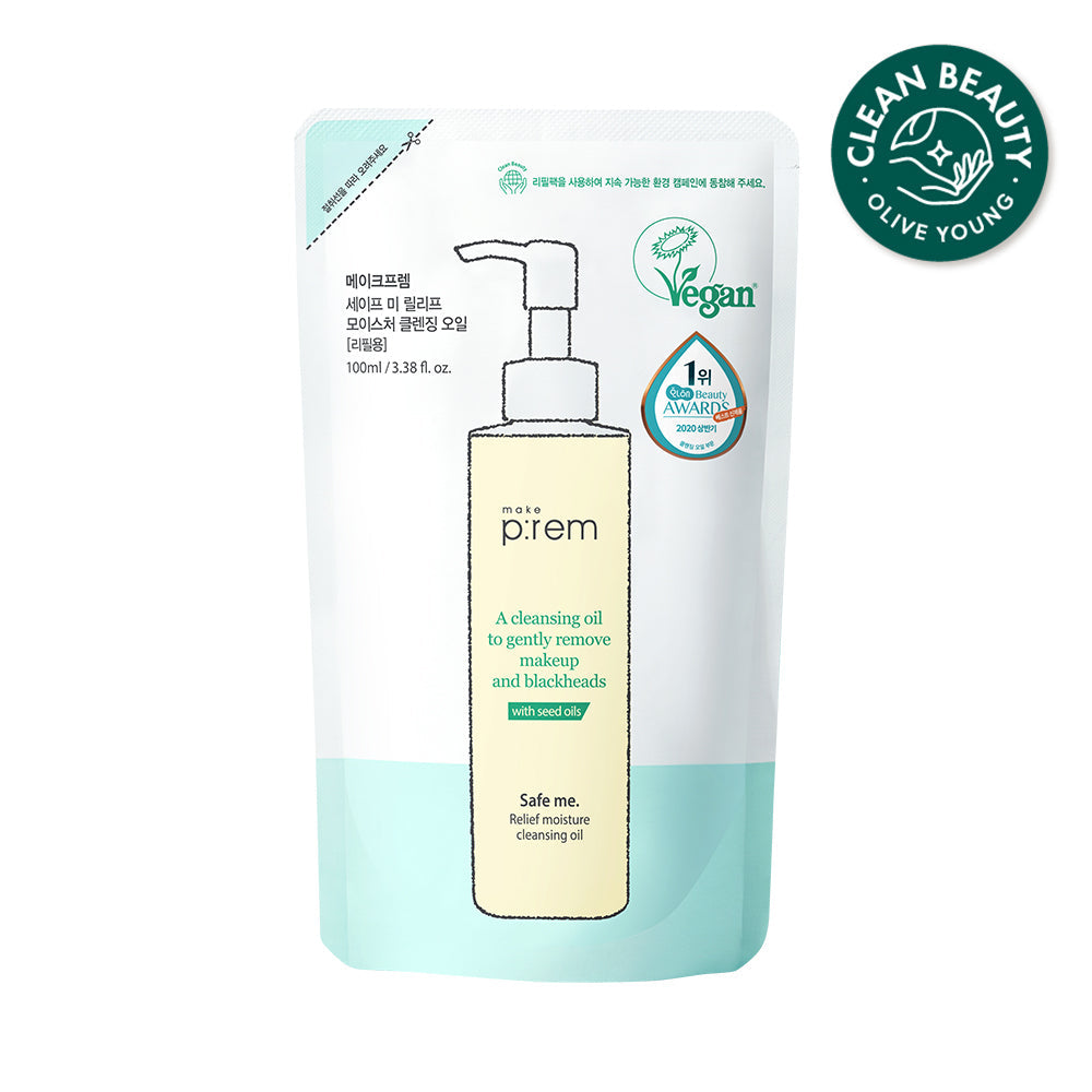 [Make P:rem] MakePrem Safe Me Relief Moisture Cleansing Oil Refill Pack 100ml