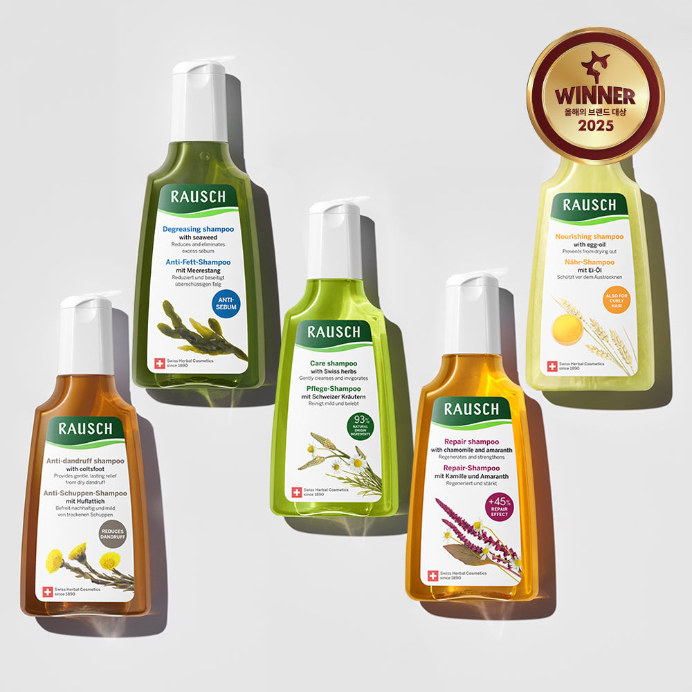 [Rausch] Lausch Shampoo 200ml 5 types, choose 1 (Coltsfoot/Seaweed/Swiss Herbal/Chamomile/Egg Oil)