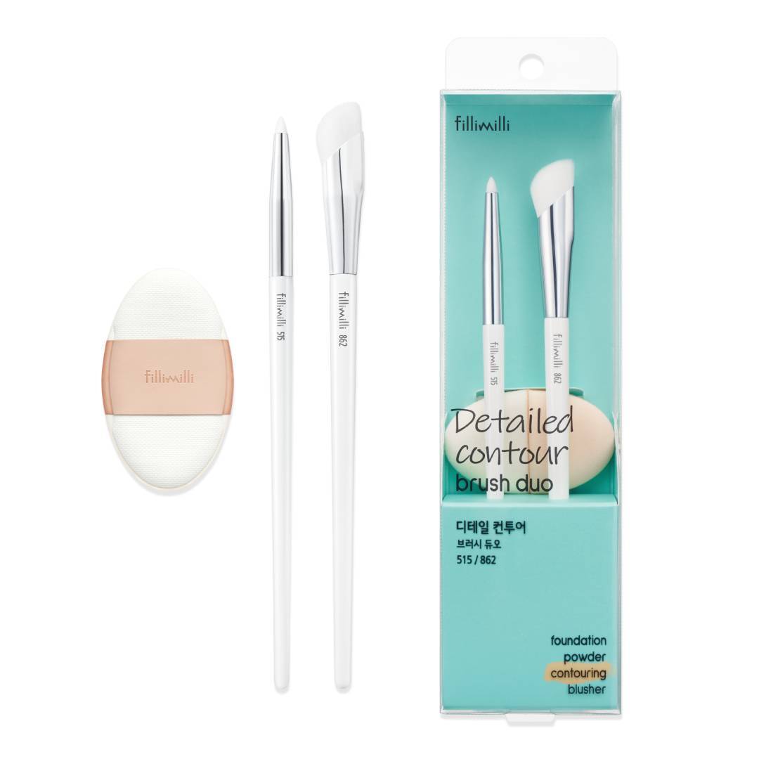 [Fillimilli] Filimili Detail Contour Brush Duo (+ Fitting Contouring Dual Puff provided)