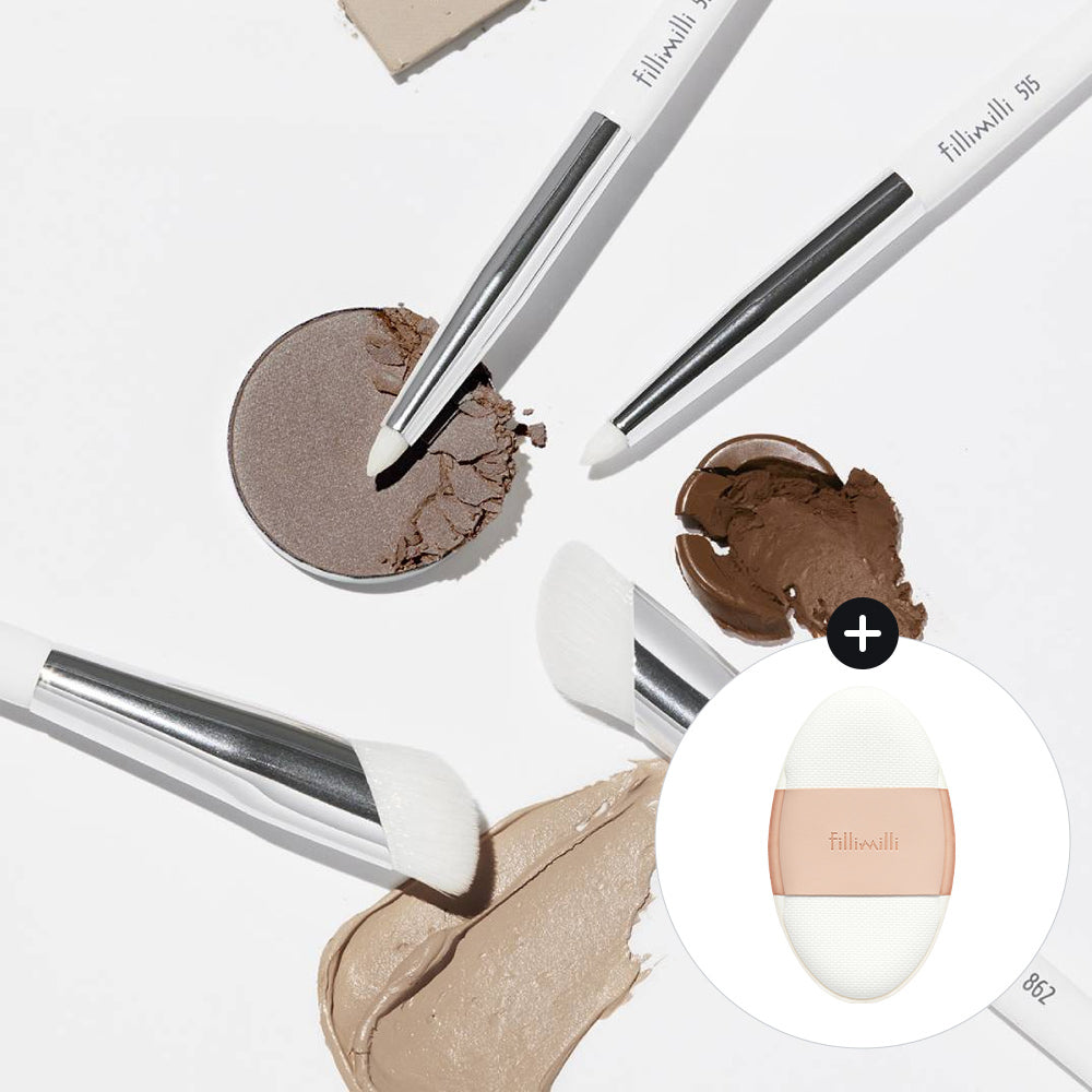 [Fillimilli] Filimili Detail Contour Brush Duo (+ Fitting Contouring Dual Puff provided)