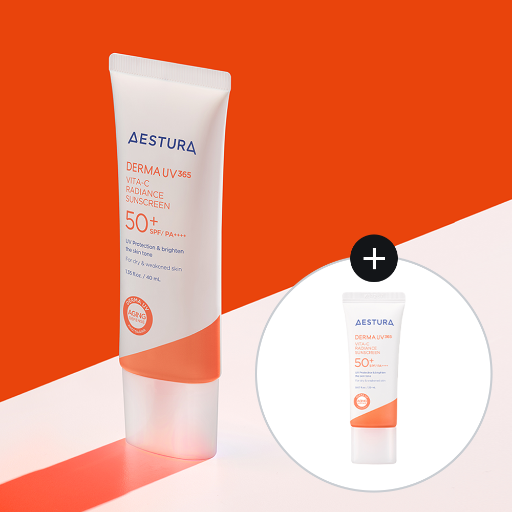 [Aestura] (Geschenk 50% mehr Inhalt) Aestura Derma UV365 Vita C Glowing Moisture Sonnencreme 40ml spezial (+20ml)