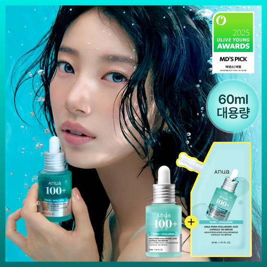[Anua] Anua PDRN Hyaluronic Acid Capsule 100 Serum 30mL Special (+30mL Refill Pack)