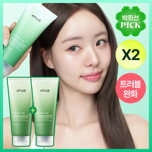 [Anua] Anua Houttuynia cordata sebum removal pore foam 150ml 2 packs special