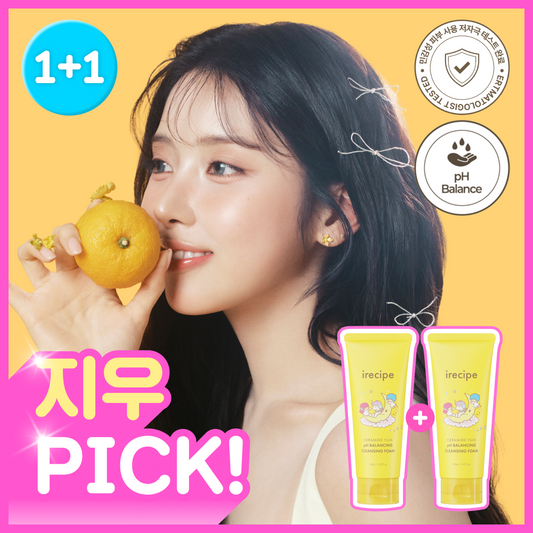 [Recipe] iRecipe x Little Twin Star Ceramide Yuzu Mildly Acidic Cleansing Foam 150ml Double Special (+Sticker)