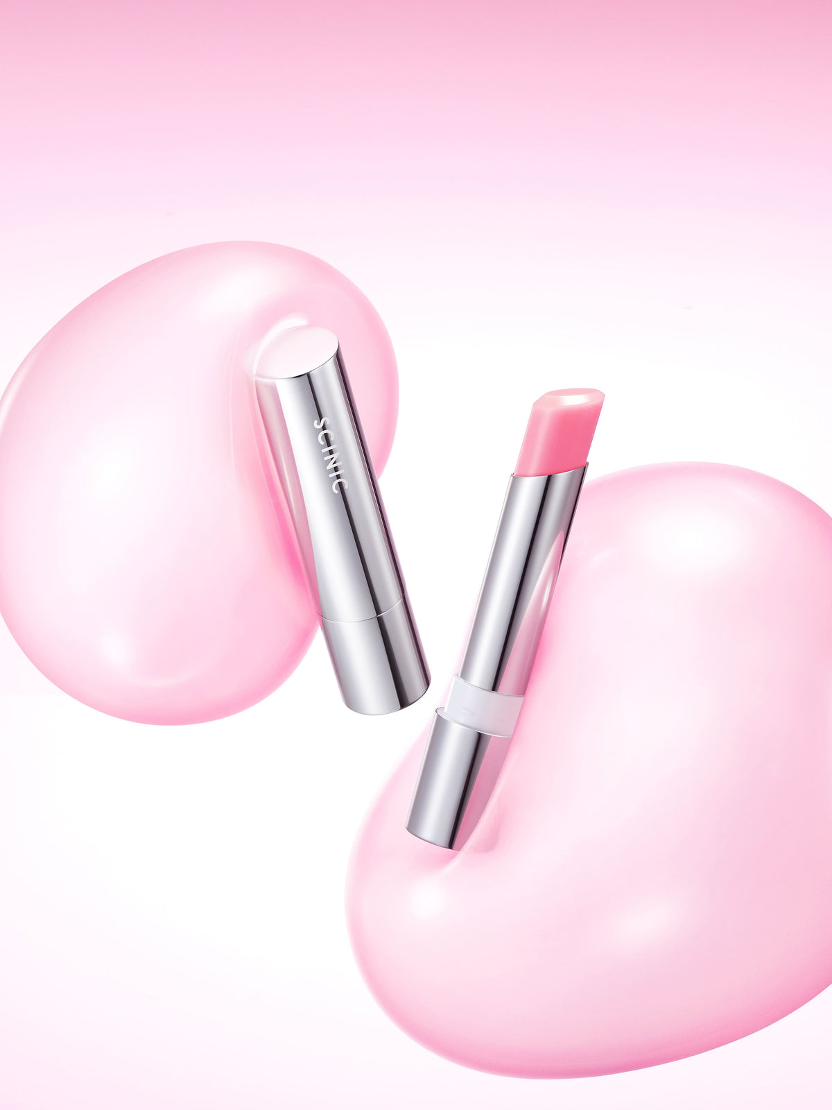 [SCINIC] Scinic UV Shield Essential Lip Balm Clear & Rose Pink (On)