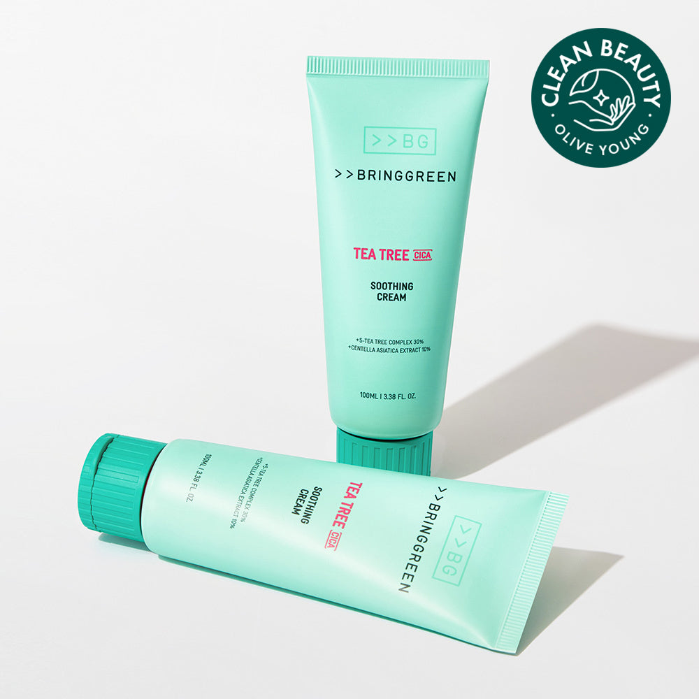 [BRING GREEN] Bring Green Tea Tree Cica Crème apaisante Plus 100 ml (2 paquets/article unique)