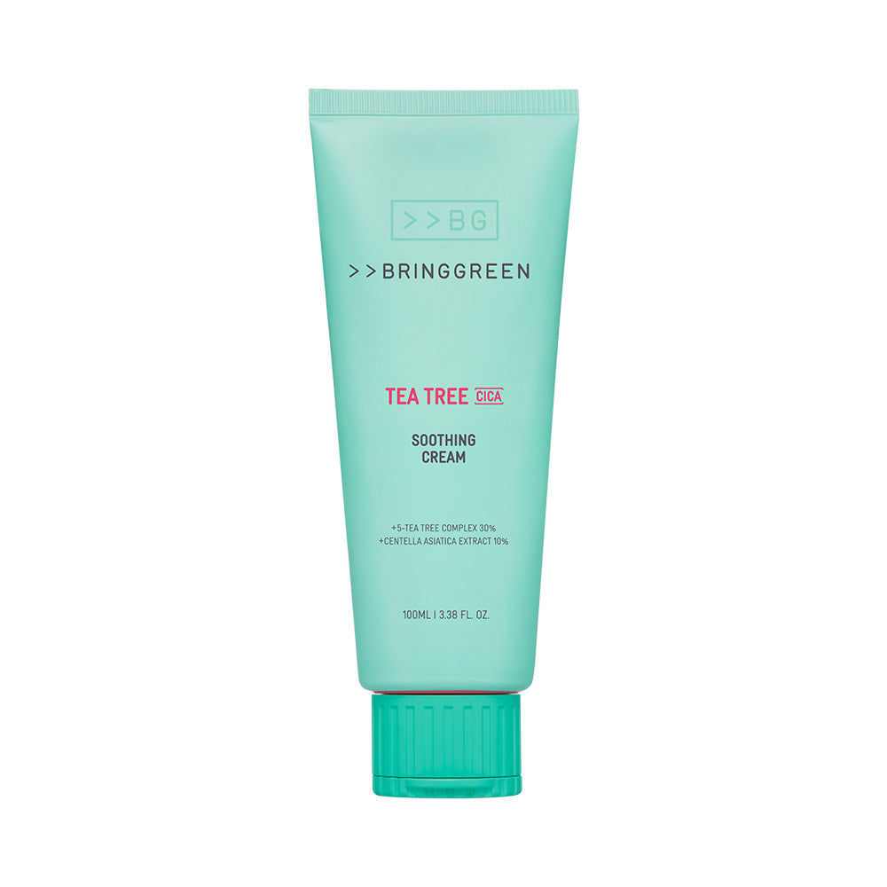 [BRING GREEN] Bring Green Tea Tree Cica Crème apaisante Plus 100 ml (2 paquets/article unique)