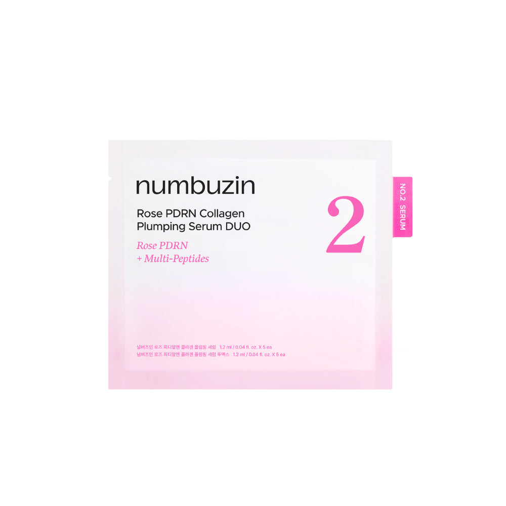 [NUMBUZIN] Numbers In No. 2 Rose PDRN Sérum Repulpant Collagène Petite Capacité Duo 10 ml (Doux 1 ml*5 + Intensif 1 ml*5)