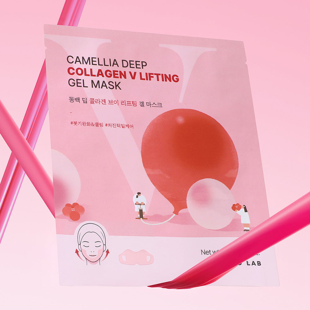 [Round Lab] Round Wrap Camellia Deep Collagen V Lifting Gel Maske (1 Stk.)