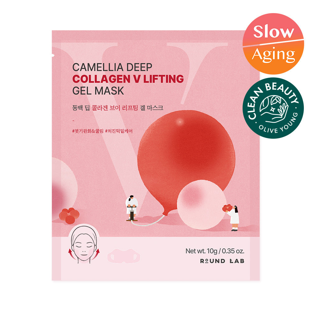 [Round Lab] Round Wrap Camellia Deep Collagen V Lifting Gel Maske (1 Stk.)