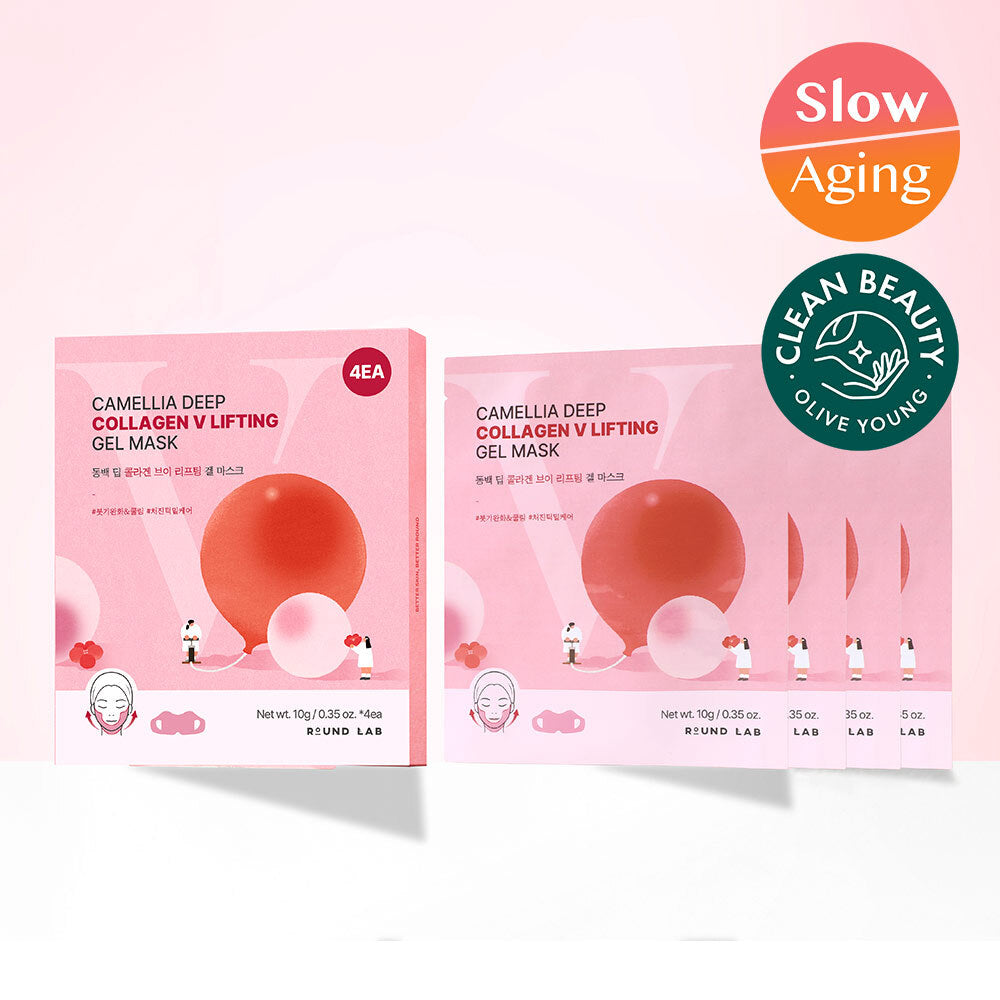 [Round Lab] Round Wrap Camellia Deep Collagen V Lifting Gel Mask (4 Stück)