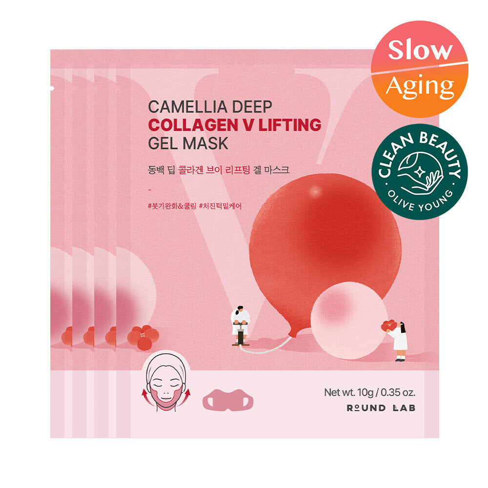 [Round Lab] Round Wrap Camellia Deep Collagen V Lifting Gel Mask (4 Stück)