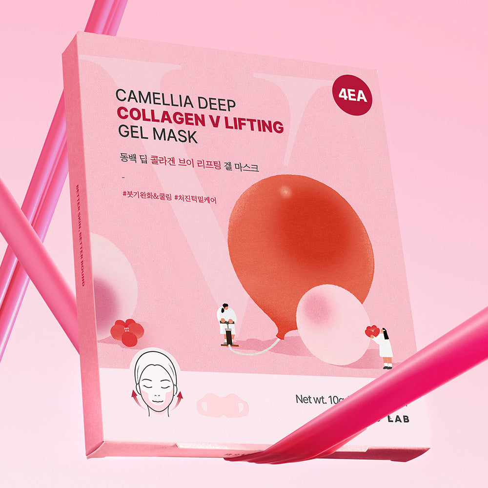 [Round Lab] Round Wrap Camellia Deep Collagen V Lifting Gel Mask (4 Stück)
