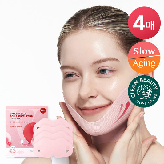 [Round Lab] Round Wrap Camellia Deep Collagen V Lifting Gel Mask (4 sheets)
