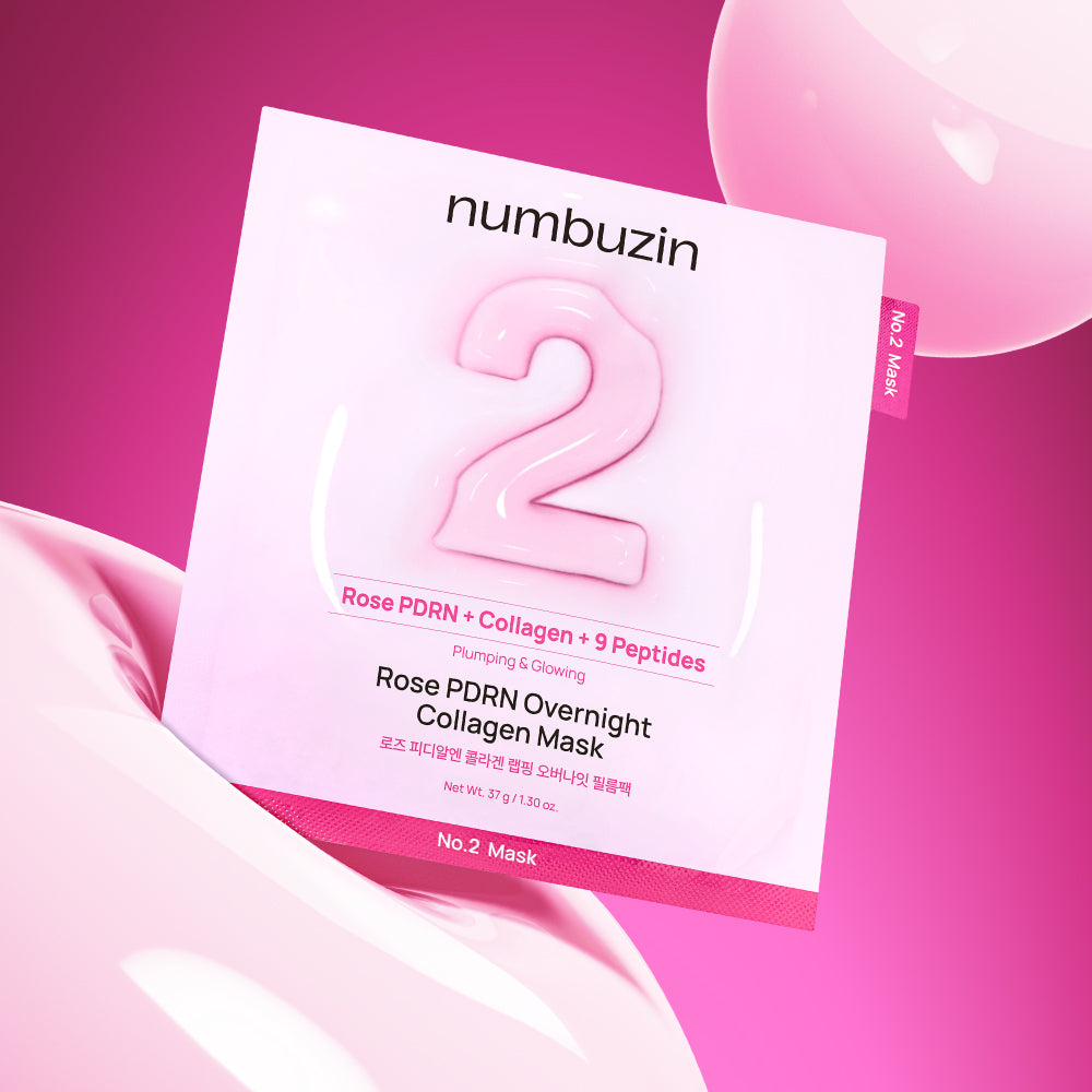 [NUMBUZIN] Numbers In No. 2 Rose PDRN Collagen Wrapping Overnight Film Pack 1 sheet