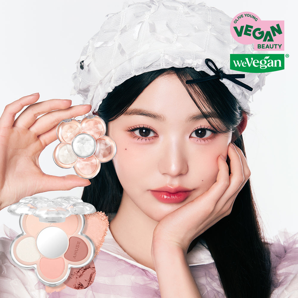 [Amuse] Amuse Flower Eye Palette (+ Monchichi ID photo keyring included)